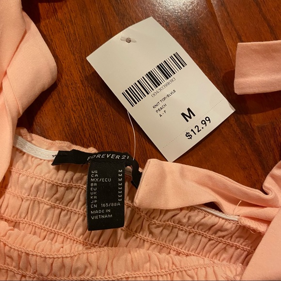 ❌SOLD pink tie strap smocked crop tank top NWT - Picture 6 of 6